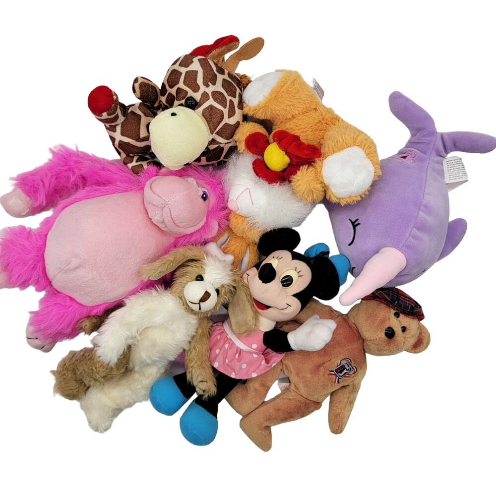 4/$25 -BUNDLE of (7) Miscellaneous Small Plush Including (2) TY and (1) Disney